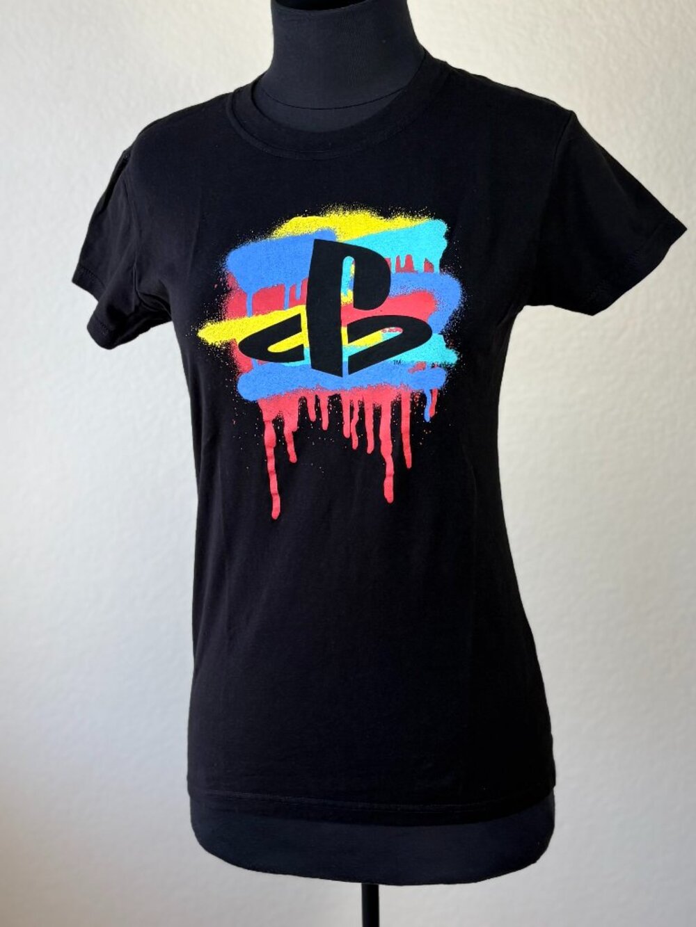 PlayStation Graphic Tee Black Logo Shirt Medium Licensed Gaming T Shirt